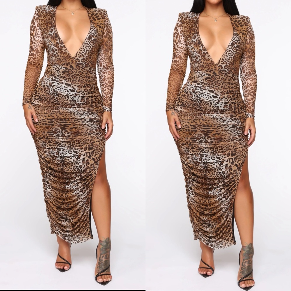 Cheetah Print Maxi Dress